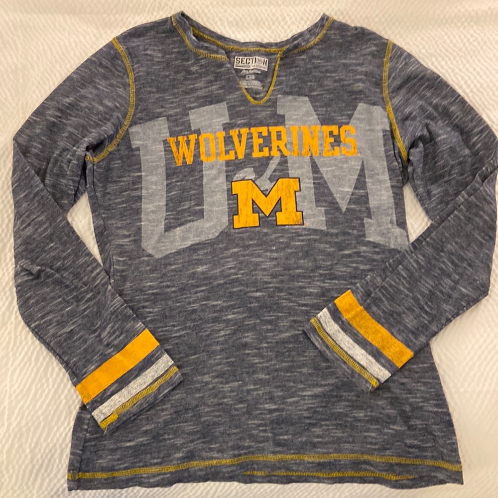 New without tags Women’s large Michigan Wolverines long sleeve tee shirt